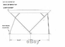 Pontoon Bimini Top 10'Long -Sunbrella 1 Frame Standard Fittings