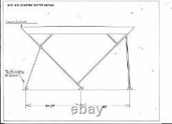 Pontoon Bimini Top 10' Sunbrella 1.25 Frame Metal Fittings