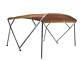 Pontoon Bimini Top 8' Long Sunbrella 1 Frame Metal Fittings