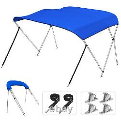 Premium 3/4 Bow Boat Bimini Top Boat Cover Set with Boot and Rear Support Poles