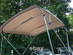 Replacement Bimini Top Canvas with boot, Beige, 8' x 8', 16oz, Lifetime Warranty