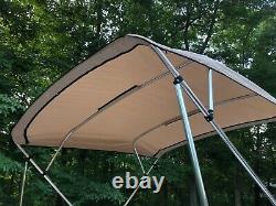 Replacement Bimini Top Canvas with boot, Beige, 8' x 8', 16oz, Lifetime Warranty
