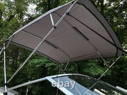 Replacement Bimini Top Canvas with boot, Grey, 8' x 8', 16oz, Lifetime Warranty