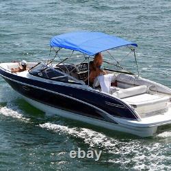 SCITOO Blue 4 Bow 8'Lx54Hx 67-72W Bimini Top Cover Sun Shade Boat Canopy