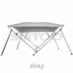 SCITOO Gray Bimini Top Boot Cover+Frame 4Bow 79-84 Width For V-Hull Boats