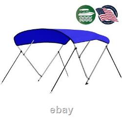 SereneLife 4 Bow 85-90in Bimini Top Boat Cover with Double Walled Frame (Used)