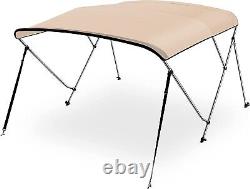 SereneLife Waterproof Boat Bimini Top Cover-67-72 W 4 Bow Bimini TopCanvas BEIGE