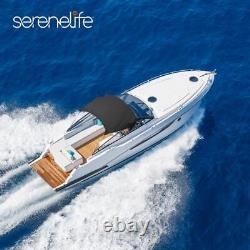 Serenelife 3 Bow Bimini Top 2 Straps and 2 Rear Support Poles with Grade 600D