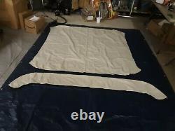 Shademate 3-Bow Alu Polyester Bimini Top, 6'L x 46H, 67-72 Wide, Linen 2034
