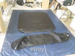 Shademate 3-Bow Poly Bimini Top, 6'L x 46H, 61-66 Wide, Black 2118