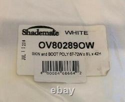 Shademate Bimini Top & Boot Poly OV80289OW 67-72W x 8L x 42H White-SHIP24HRS