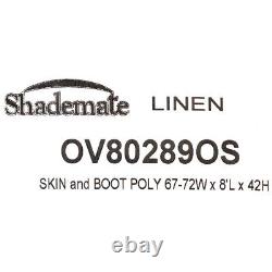 Shademate Boat Bimini Top Cover OV80289OS Linen 79 x 96 Inch 4 Bow