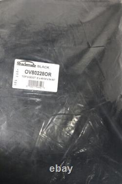 Shademate OV80228OR Black Bimini Top Poly Fabric/Boot, 3Bow, 6'L, 46/54H, 54-60W