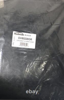 Shademate OV80228OR Black Bimini Top Poly Fabric/Boot, 3Bow, 6'L, 46/54H, 54-60W