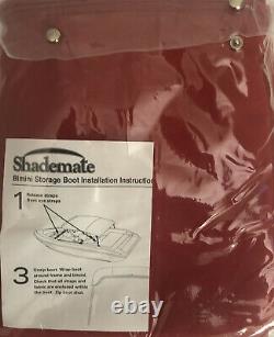 Shademate OV80377AE Bimini Top Sunbrella Boot Only-Fits 3&4Bow61-66W Jockey Red
