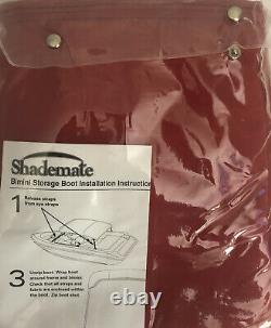 Shademate OV80377AE Bimini Top Sunbrella Boot Only-Fits 3&4Bow61-66W Jockey Red