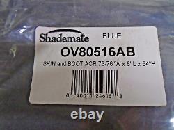 Shademate Ov80516ab 4 Bow Bimini Top Cover With Boot Blue Marine Boat