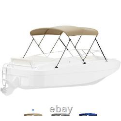 Standard BIMINI TOP 3 Bow Boat Cover 6ft Long With Rear Poles & Boot Beige
