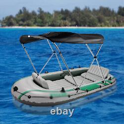 Standard BIMINI TOP 3 Bow Boat Cover 6ft Long With Rear Strapes, PU Coating