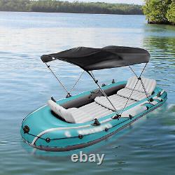 Standard BIMINI TOP 3 Bow Boat Cover Blue 73 78 Wide 6 ft Long With Rear Poles