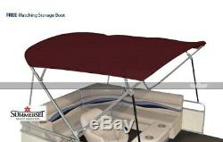 Summerset 4 Bow Bimini Replacement Top, Canvas Only 96'L x 97'-103'W Burgund