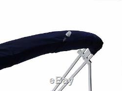 Sunbrella 8' x 8 Replacement Pontoon Bimini Top and Boot Only (Captain Navy)