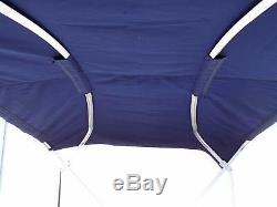 Sunbrella 8' x 8 Replacement Pontoon Bimini Top and Boot Only (Captain Navy)