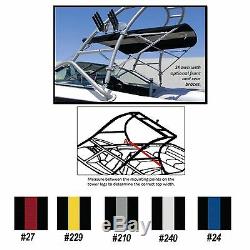 TOWER BIMINI TOP for Wakeboard Tower Boats 5'L X 26H X 90-98W Striped Colors
