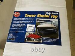 Taylor Made Wakeboard Tower Bimini Top, 48L x 16H x 75 78W, Black 1722