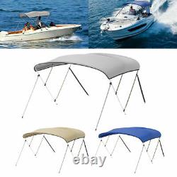 VINGLI 3-4 Bow Bimini Top Boat Cover Sun Shade Boat Canopy Waterproof Outdoor