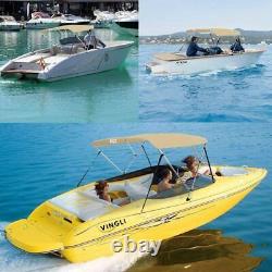 VINGLI 3-4 Bow Bimini Top Boat Cover Sun Shade Boat Canopy Waterproof Stainless
