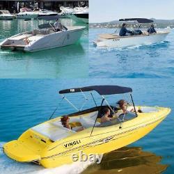 VINGLI Bimini Top Boat Cover Sun Shade Boat Canopy Waterproof 3 B 6L 46Hx54 60