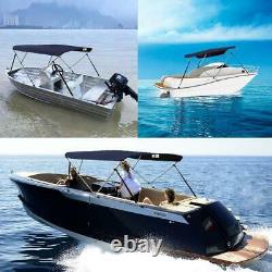 VINGLI Boat Bimini Top 3 Bow / 4 Bow Navy Blue Canopy Cover 6ft / 8ft Long