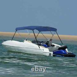 VidaXL 3 Bow Bimini Top Sturdy Weather Resistant Blue 6'x5.2'x4.6' Boat Cover