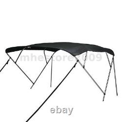 Waterproof Boat Bimini Top Canvas Cover 73-78 W 4 Bow Sun Shade With Rear Poles