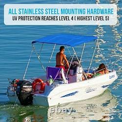 Waterproof Boat Bimini Top Cover-67-72 W 3 Bow Bimini Top Canvas Sun Shade Bo