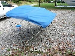 Westland Bimini Boat Top Cover 5487 Blue 85- 90 Wide 54 Tall 72 Long 3 Bow
