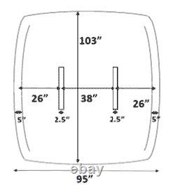 Zip-On BLUE PontoonBoatTops.com Bimini Top Fabric, Fits many 1 Frame 8'x8